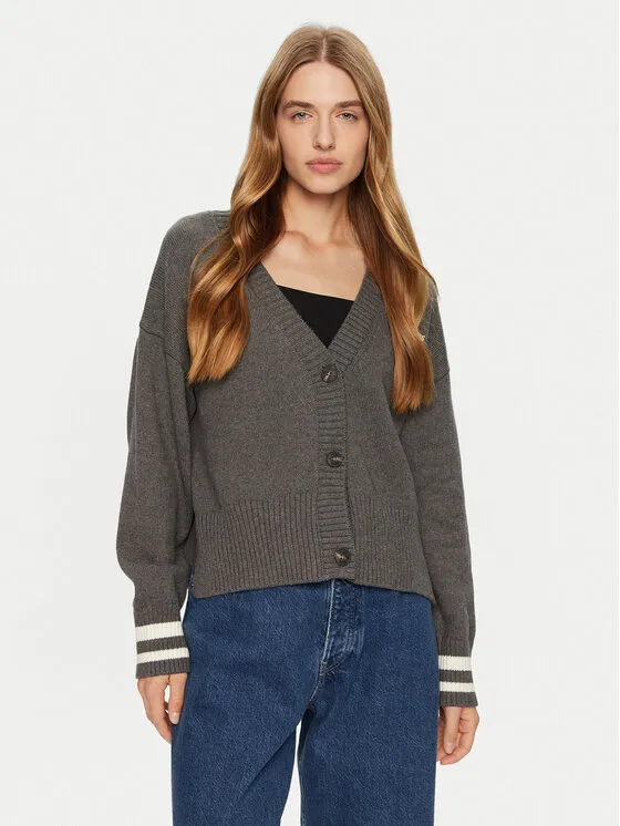 Guess Jeans Ζακέτα · Γκρι · Regular Fit