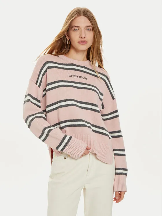 Guess Jeans Πουλόβερ · Ροζ · Regular Fit