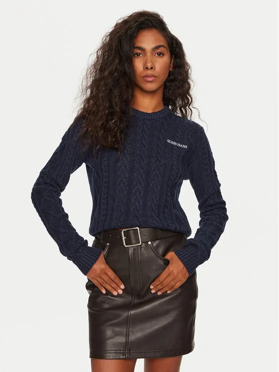 Guess Jeans Πουλόβερ · Σκούρο μπλε · Regular Fit