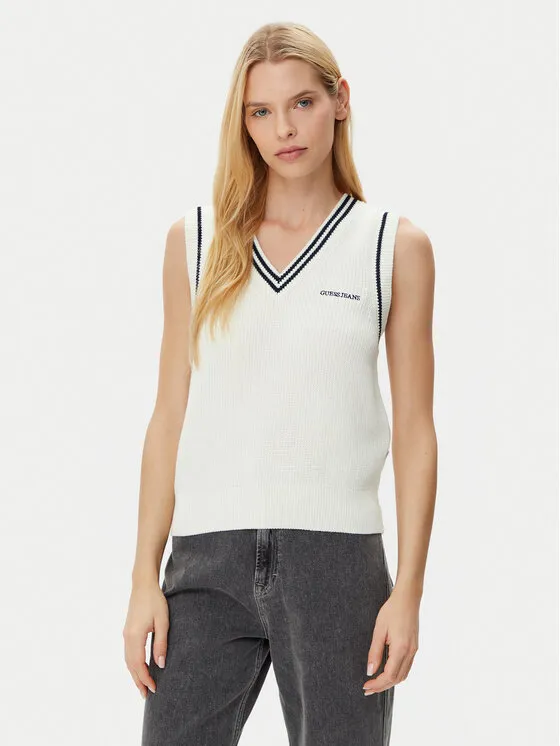Guess Jeans Πουλόβερ · Εκρού · Regular Fit