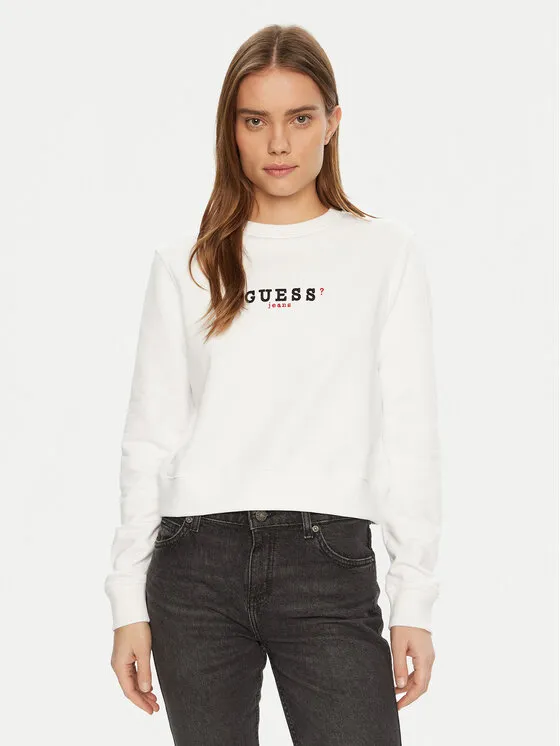 Guess Jeans Μπλούζα · Λευκό · Regular Fit