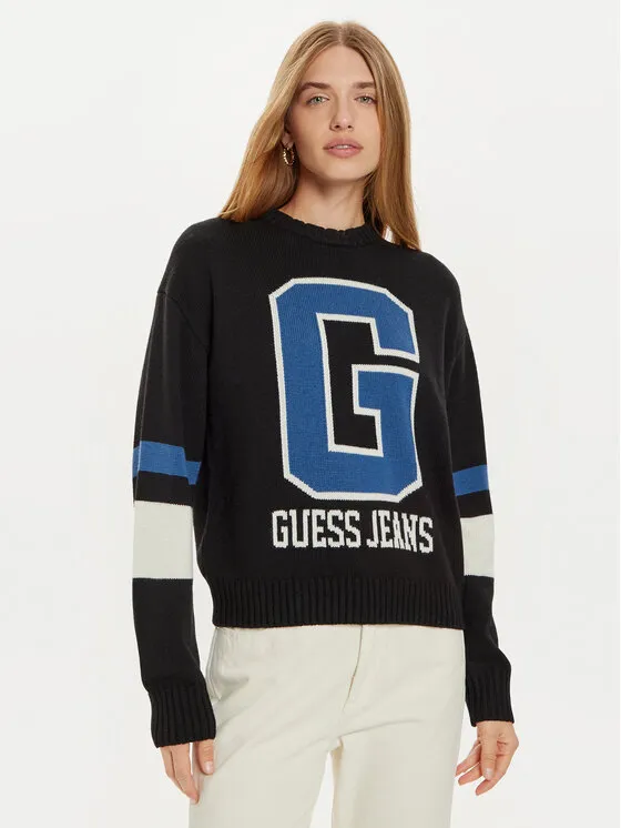 Guess Jeans Πουλόβερ · Μαύρο · Regular Fit