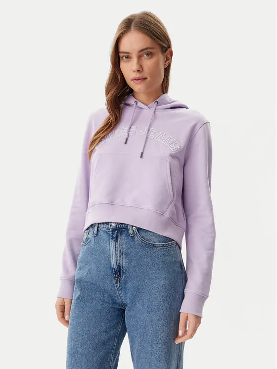 Guess Jeans Μπλούζα · Μωβ · Regular Fit