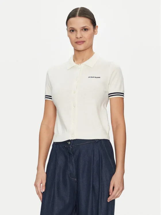 Guess Jeans Πουλόβερ · Εκρού · Regular Fit