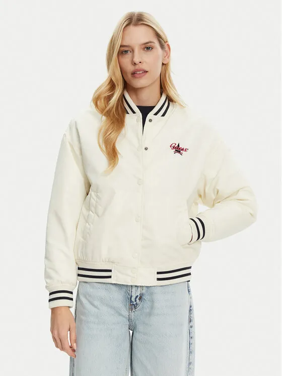 Guess Jeans Μπόμπερ μπουφάν · Μπεζ