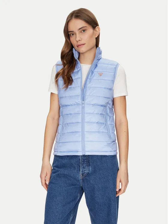 Guess Jeans Αμάνικο Μπουφάν · Μπλε