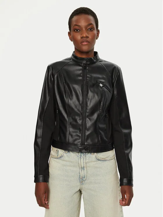 Μπουφάν δερμάτινο · Μαύρο