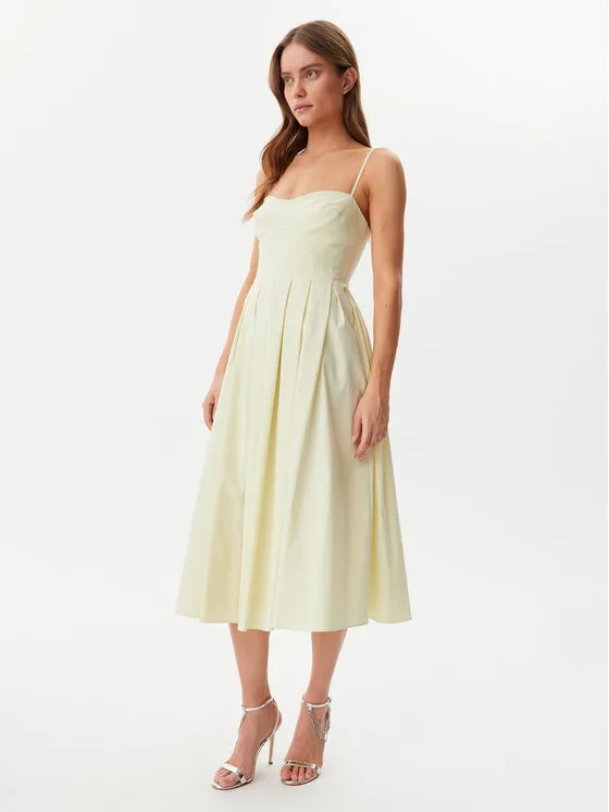 Φόρεμα κοκτέιλ · Κίτρινο · Midi