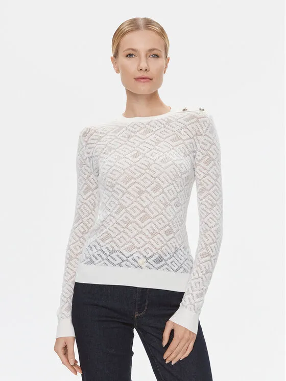 Πουλόβερ · Λευκό · Slim Fit