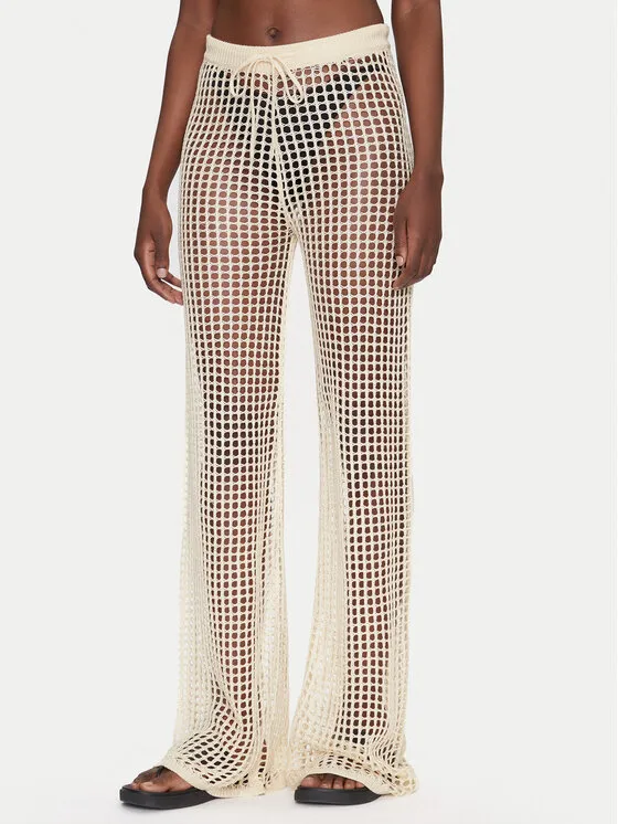 Παντελόνι Palazzo · Εκρού · Regular Fit