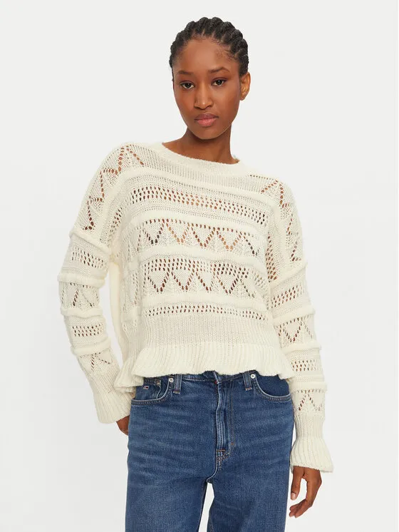 Haveone Πουλόβερ · Εκρού · Regular Fit