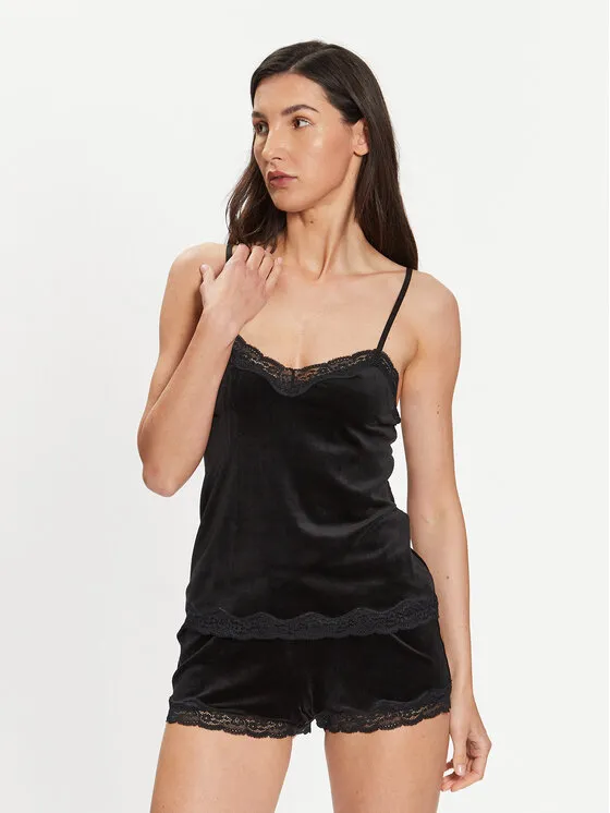 Hunkemöller Μπλούζα πιτζάμας · Μαύρο