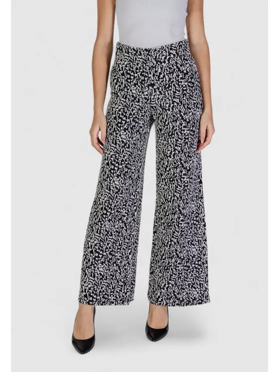 ICHI Παντελόνι Palazzo · Μαύρο · Regular Fit