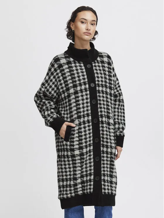 ICHI Ζακέτα · Μαύρο · Regular Fit