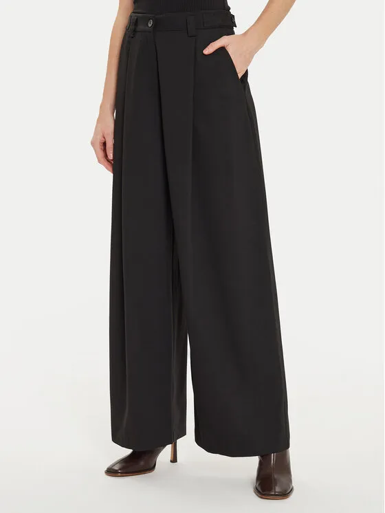 Imperial Παντελόνι Palazzo · Μαύρο · Regular Fit