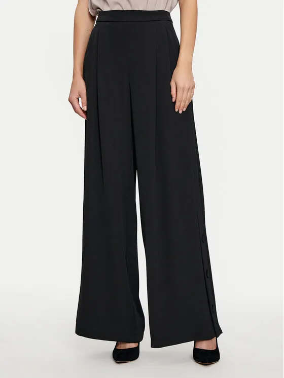 Imperial Παντελόνι Palazzo · Μαύρο · Regular Fit