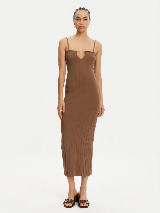 JACQUEMUS Φόρεμα υφασμάτινο · Καφέ · Midi
