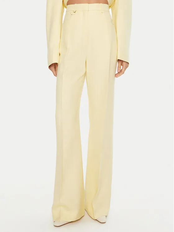 JACQUEMUS Παντελόνι υφασμάτινο · Κίτρινο · Regular Fit