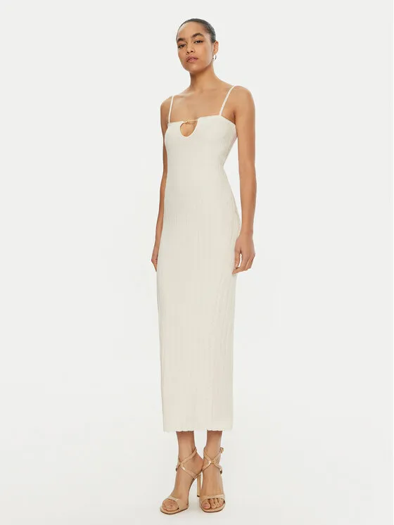 JACQUEMUS Φόρεμα υφασμάτινο · Λευκό · Midi
