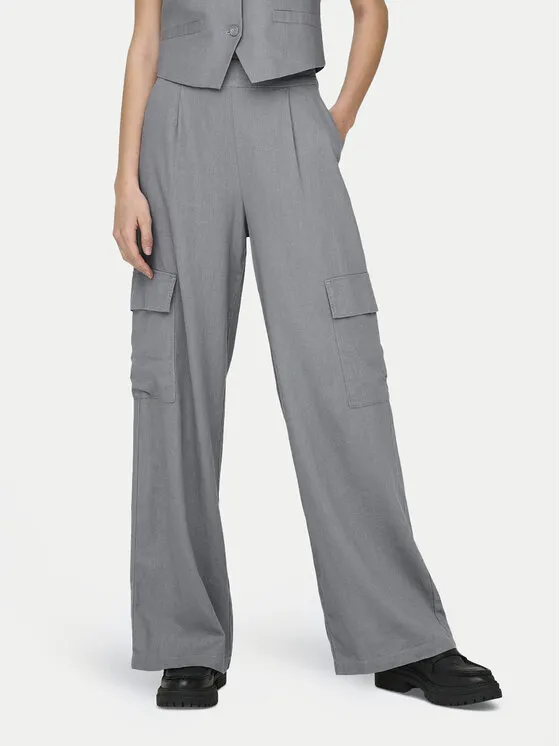 JDY Παντελόνι υφασμάτινο · Γκρι · Regular Fit