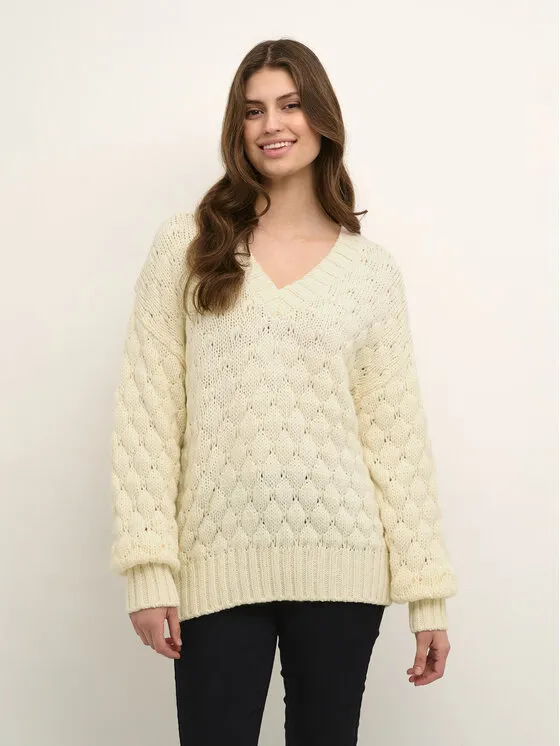 Kaffe Πουλόβερ · Εκρού · Relaxed Fit