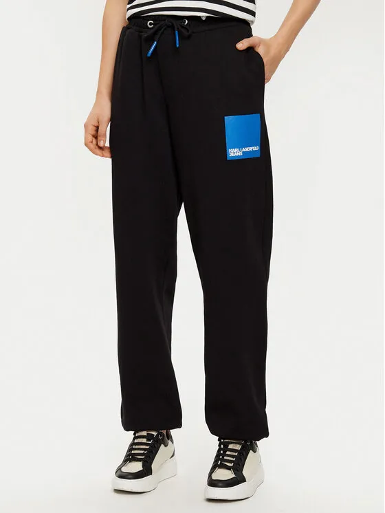 Karl Lagerfeld Jeans Παντελόνι φόρμας · Μαύρο · Regular Fit