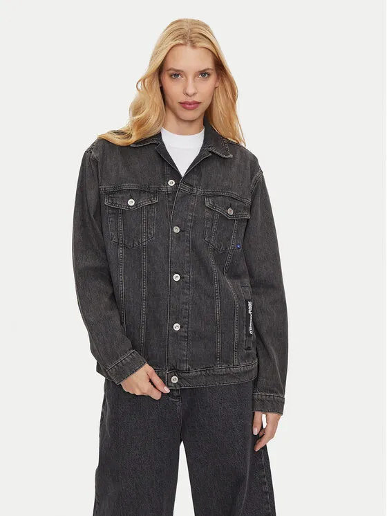 Karl Lagerfeld Jeans Τζιν μπουφάν · Γκρι