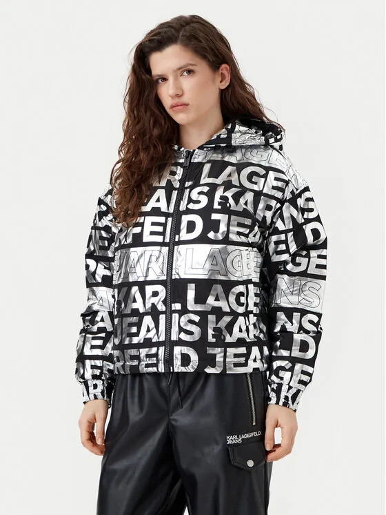 Karl Lagerfeld Jeans Μπουφάν μεταβατικό · Ασημί