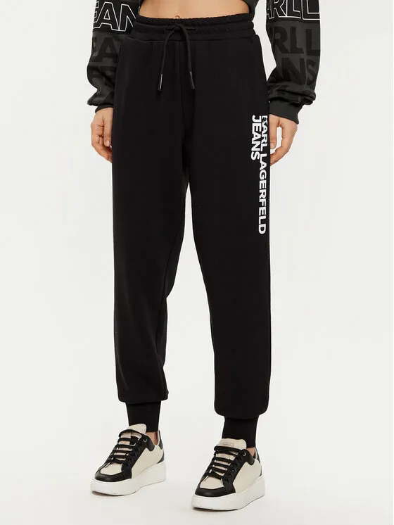 Karl Lagerfeld Jeans Παντελόνι φόρμας · Μαύρο · Regular Fit