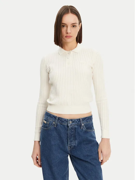 Lacoste Πουλόβερ · Εκρού · Regular Fit