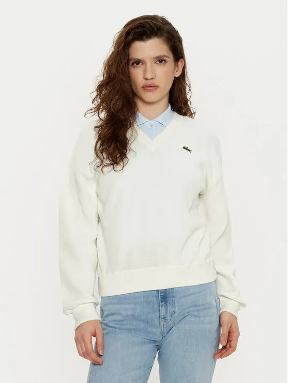 Lacoste Πουλόβερ · Εκρού · Regular Fit