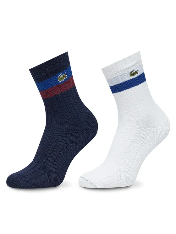 Lacoste Σετ 2 ζευγάρια ψηλές κάλτσες unisex · Έγχρωμο