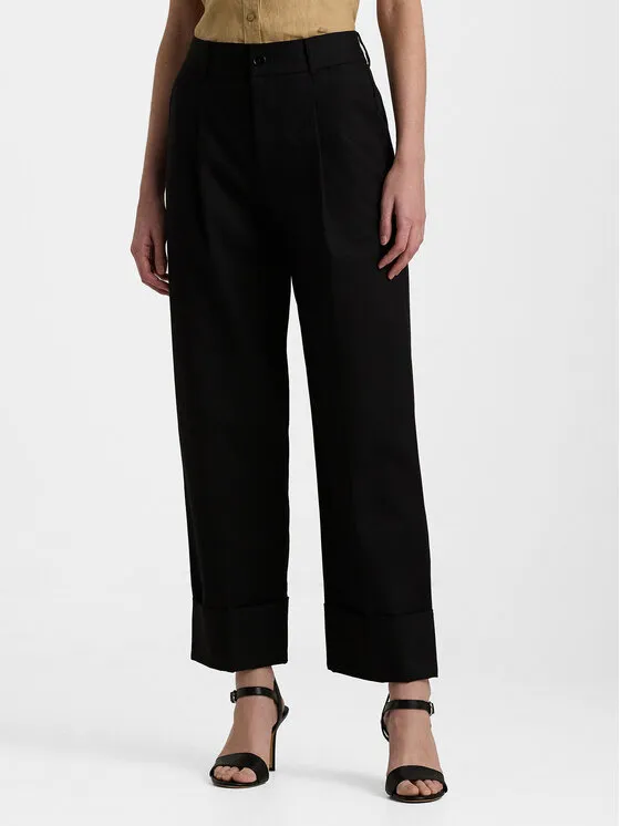 LAUREN RALPH LAUREN Παντελόνι υφασμάτινο · Μαύρο · Relaxed Fit