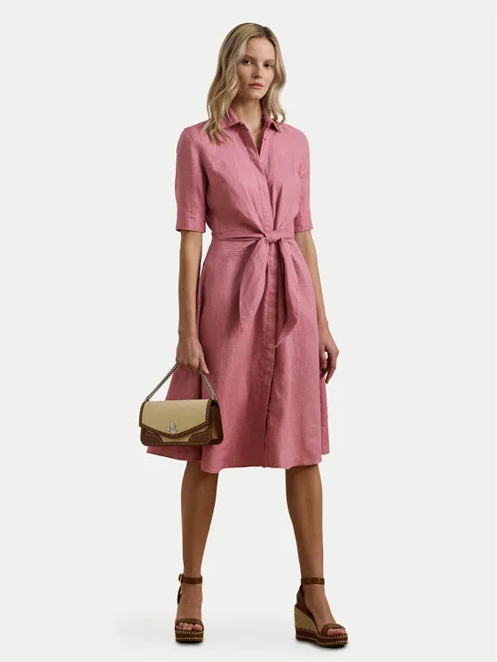 LAUREN RALPH LAUREN Φόρεμα πουκάμισο · Ροζ · Midi