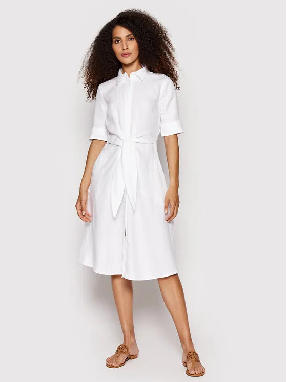 LAUREN RALPH LAUREN Φόρεμα πουκάμισο · Λευκό · Midi