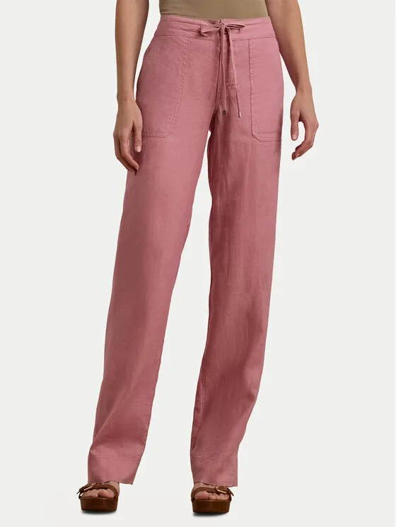 LAUREN RALPH LAUREN Παντελόνι υφασμάτινο · Ροζ · Regular Fit