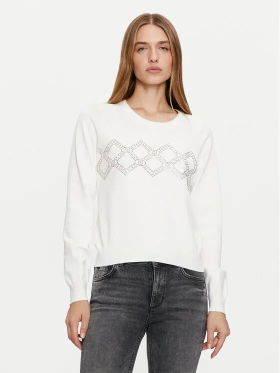 Liu Jo Sport Πουλόβερ · Λευκό · Regular Fit