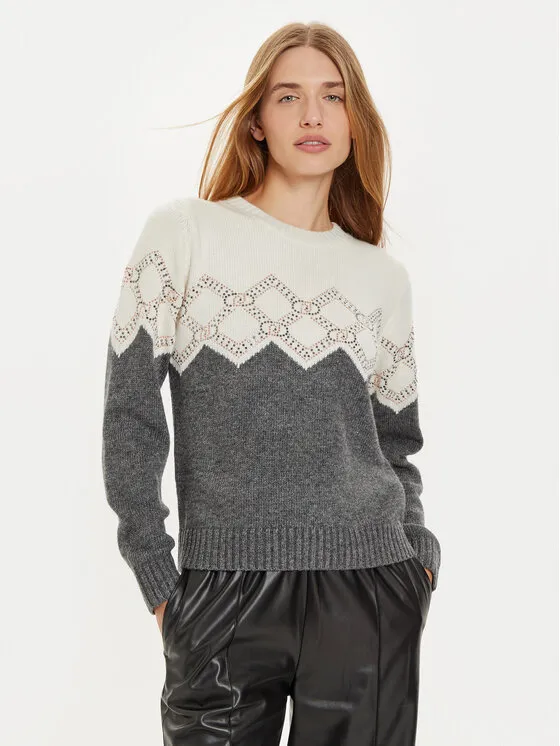Liu Jo Sport Πουλόβερ · Εκρού · Regular Fit