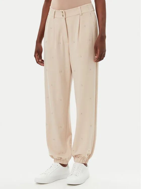 Liu Jo Sport Παντελόνι φόρμας · Μπεζ · Relaxed Fit