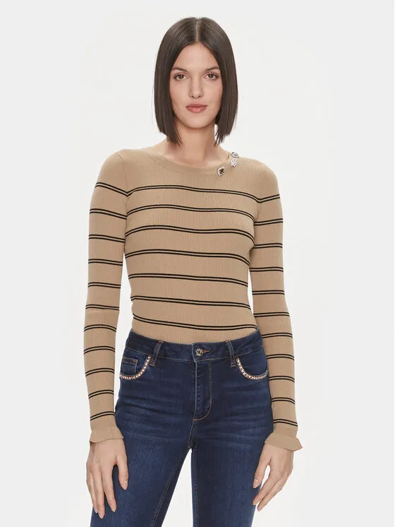 Πουλόβερ · Καφέ · Slim Fit