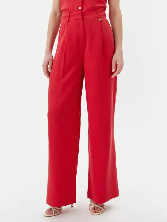LOLA CASADEMUNT Παντελόνι Palazzo · Κόκκινο · Regular Fit