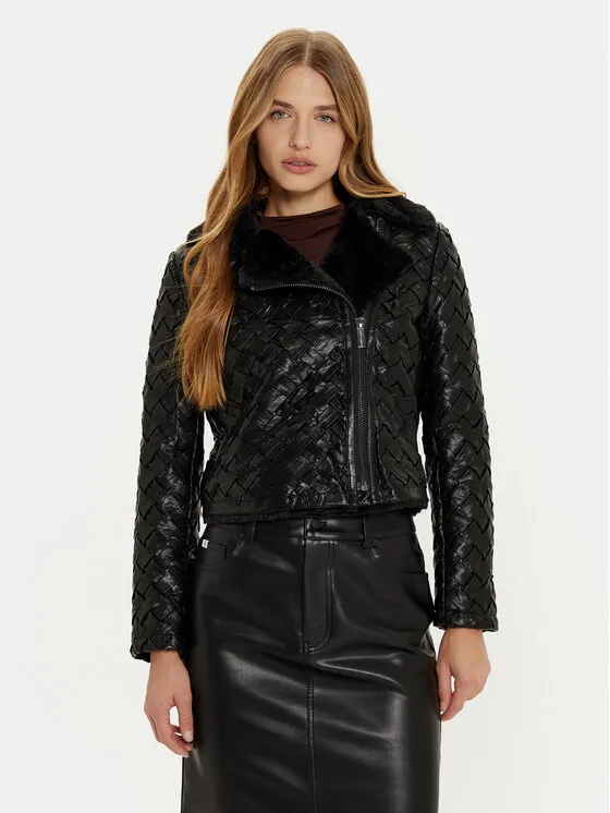 Marciano Guess Μπουφάν από απομίμηση δέρματος · Μαύρο