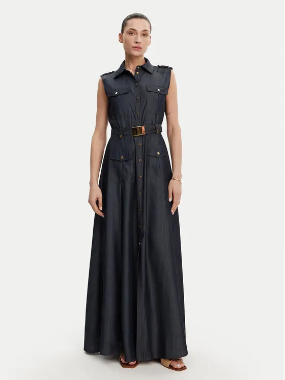 Marciano Guess Φόρεμα πουκάμισο · Σκούρο μπλε · Maxi