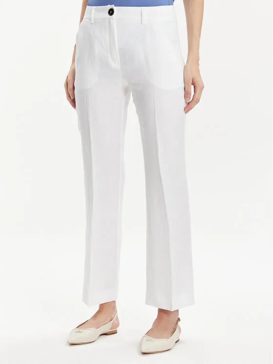 Marella Παντελόνι υφασμάτινο · Λευκό · Regular Fit