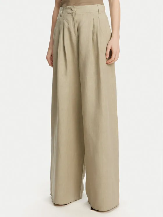 Παντελόνι Palazzo · Χακί · Regular Fit