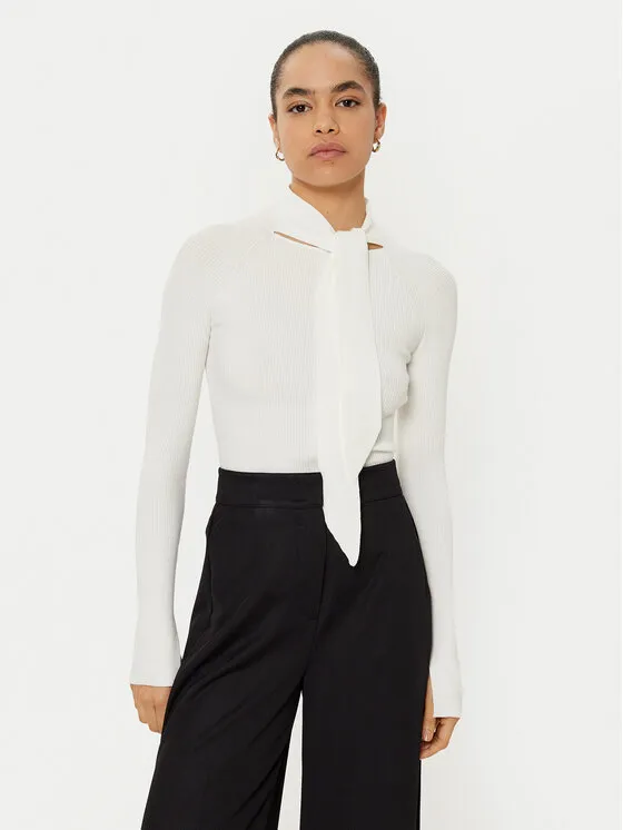 Πουλόβερ · Λευκό · Slim Fit