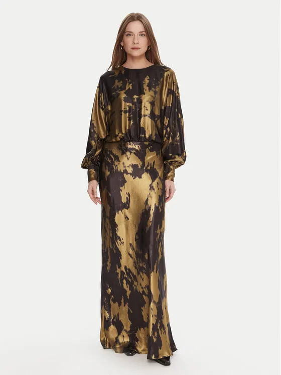 Φόρεμα κοκτέιλ · Χρυσό · Maxi