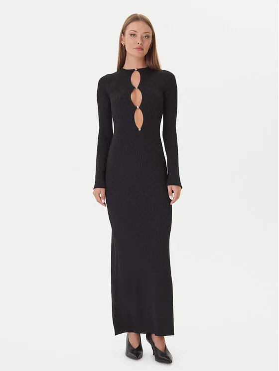 Φόρεμα υφασμάτινο · Μαύρο · Maxi