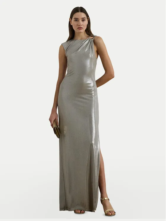 Φόρεμα βραδινό · Ασημί · Maxi