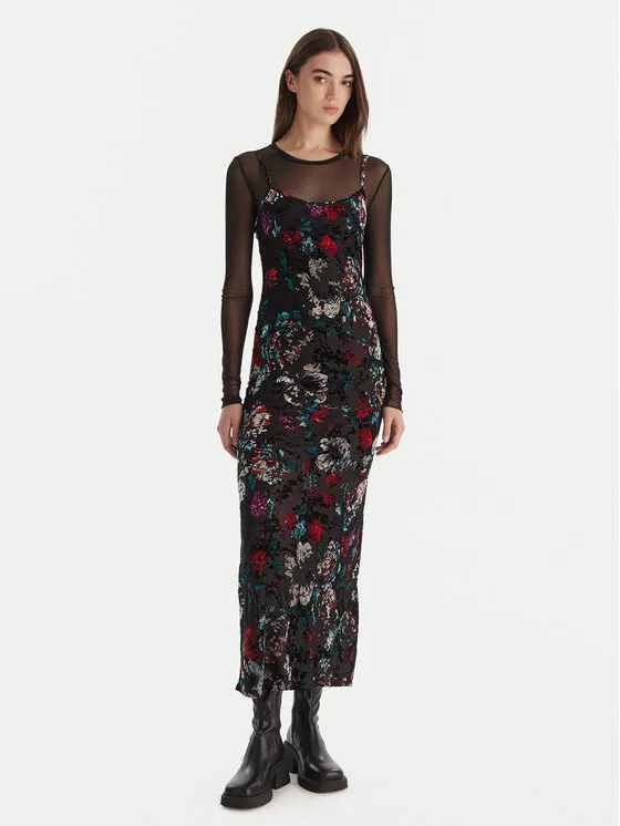 Φόρεμα καθημερινό · Μαύρο · Maxi